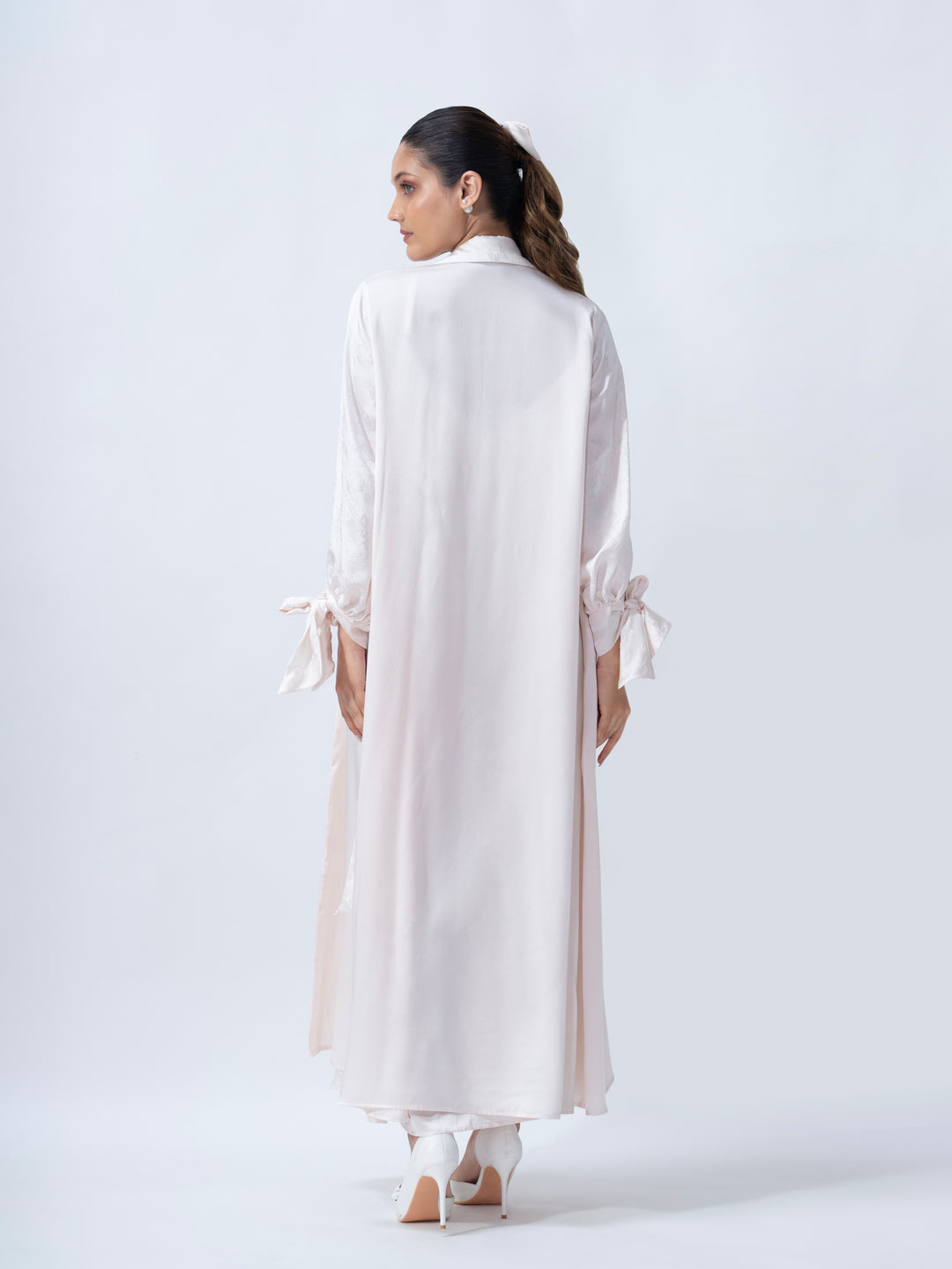 Bridal Jacqaurd Silk Long Robe