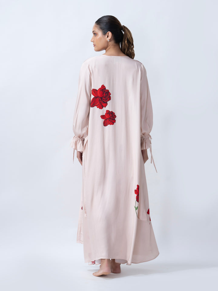 Rose Sorbet Long Slip & Robe Set