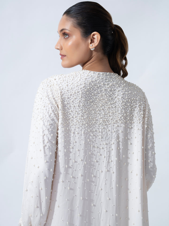 Bridal Pearl Long Robe