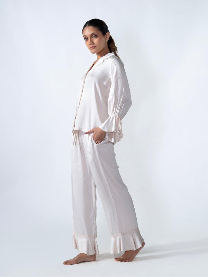 Bridal Ruffle PJ Set